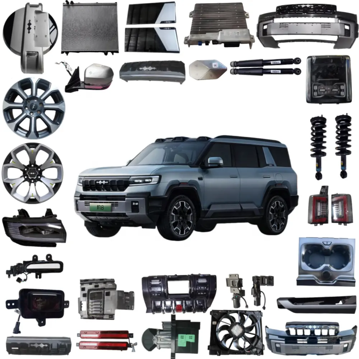 Automotive parts Original replacement parts BYD Formula Leopard 8 rearview mirrors headlights taillights wheels exterior interior replacement parts